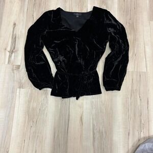 Black velvet J.Crew top